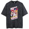 Women's Oversized Printed T-Shirt Bocchi Club Music Band Anime Bocchi Rock Cotton Top T-Shirt Washed Retro T-Shirt