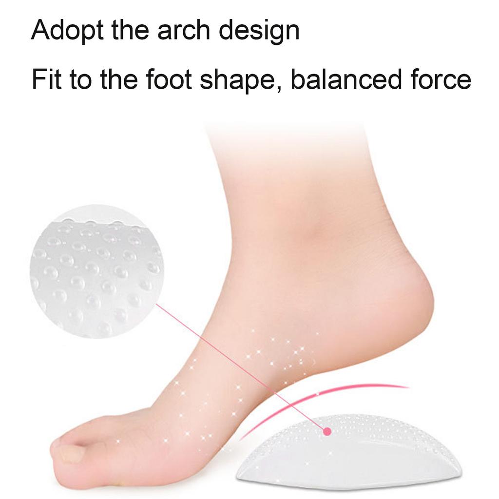 1 Pair Foot Arch Support FanShaped Flatfoot Correction Massaging Arch Cushion Pads