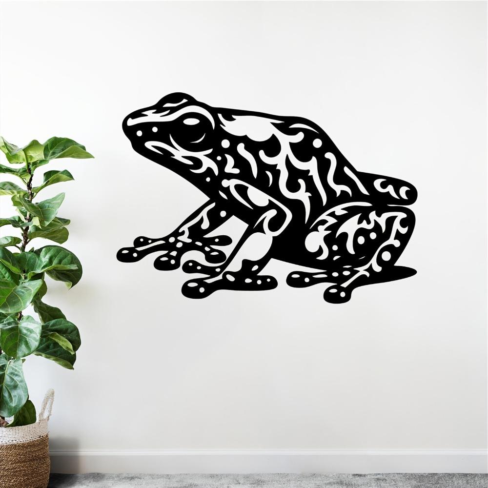 1pc Iron Frog Wall Art, Weatherproof Garden Mural for Easter, Summer Party, Backyard Fence, Animal Decor, Outdoor Mount