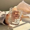 330ml Cocktail Kelch Trinkgeschirr Getränkegläser Saft Tee Milch Tassen Textur Karomuster Transparent Schlicht Whiskeyglas Kristall Kaffeetasse