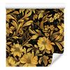 Golden Hibiscus Ochre Wallpaper for Living Room and Bedroom 50x1000