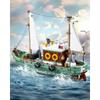 610PCS Fishing Boat Building Blocks Fishing Ship Model With Mini Figures Bricks Set Desktop Display Toys For Kids Holiday Gifts