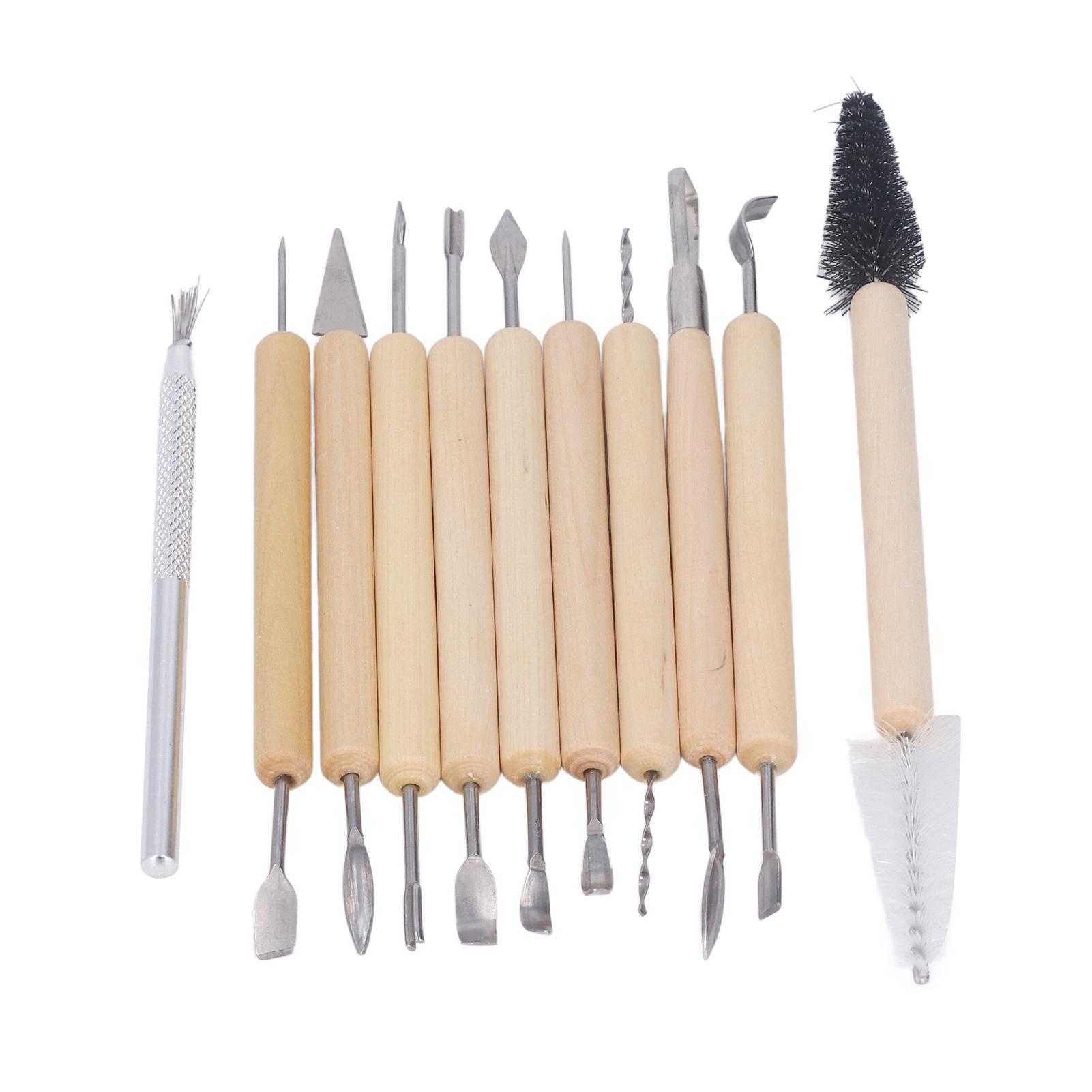 

Набор инструментов для лепки из глины 11 шт. Прочные, удобные на ощупь инструменты для резьбы по керамике для мастерской