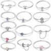 1/17-20CM Butterfly Bracelets LOVE Heart 925 Silver Bracelet DIY Charms Beads Women Jewelry Gift