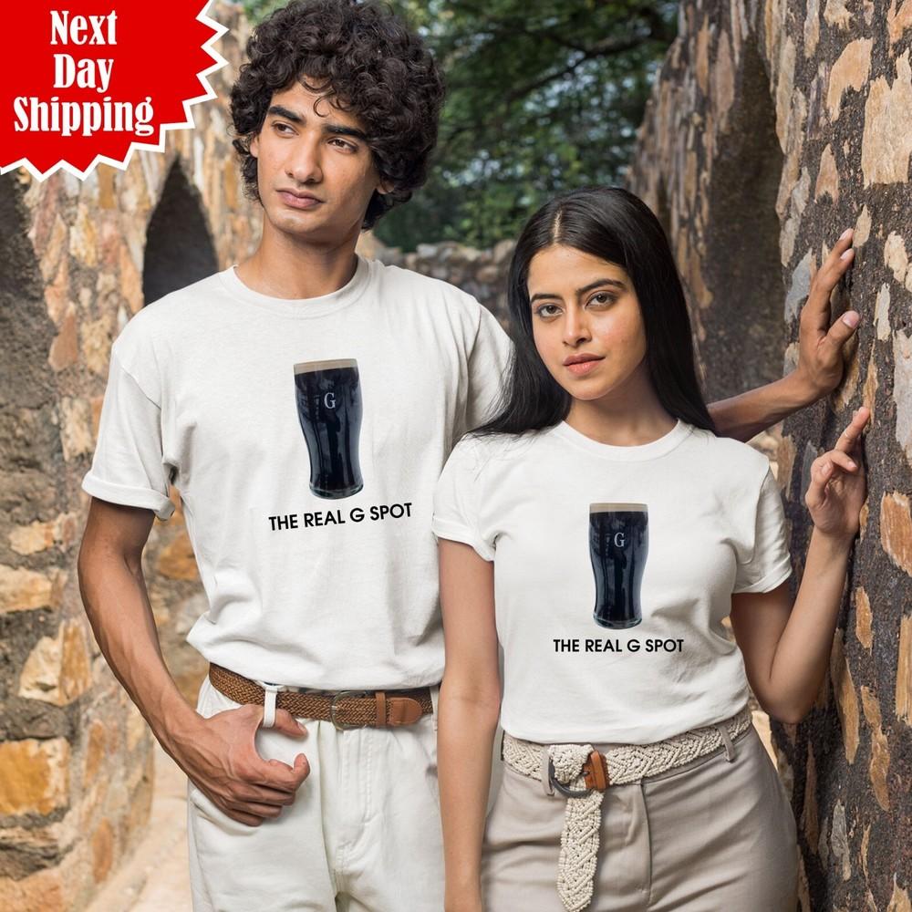 

The Real G Spot T Shirt Printed Couple Matching Outfit Drinking Beer Unisex Top 4XL