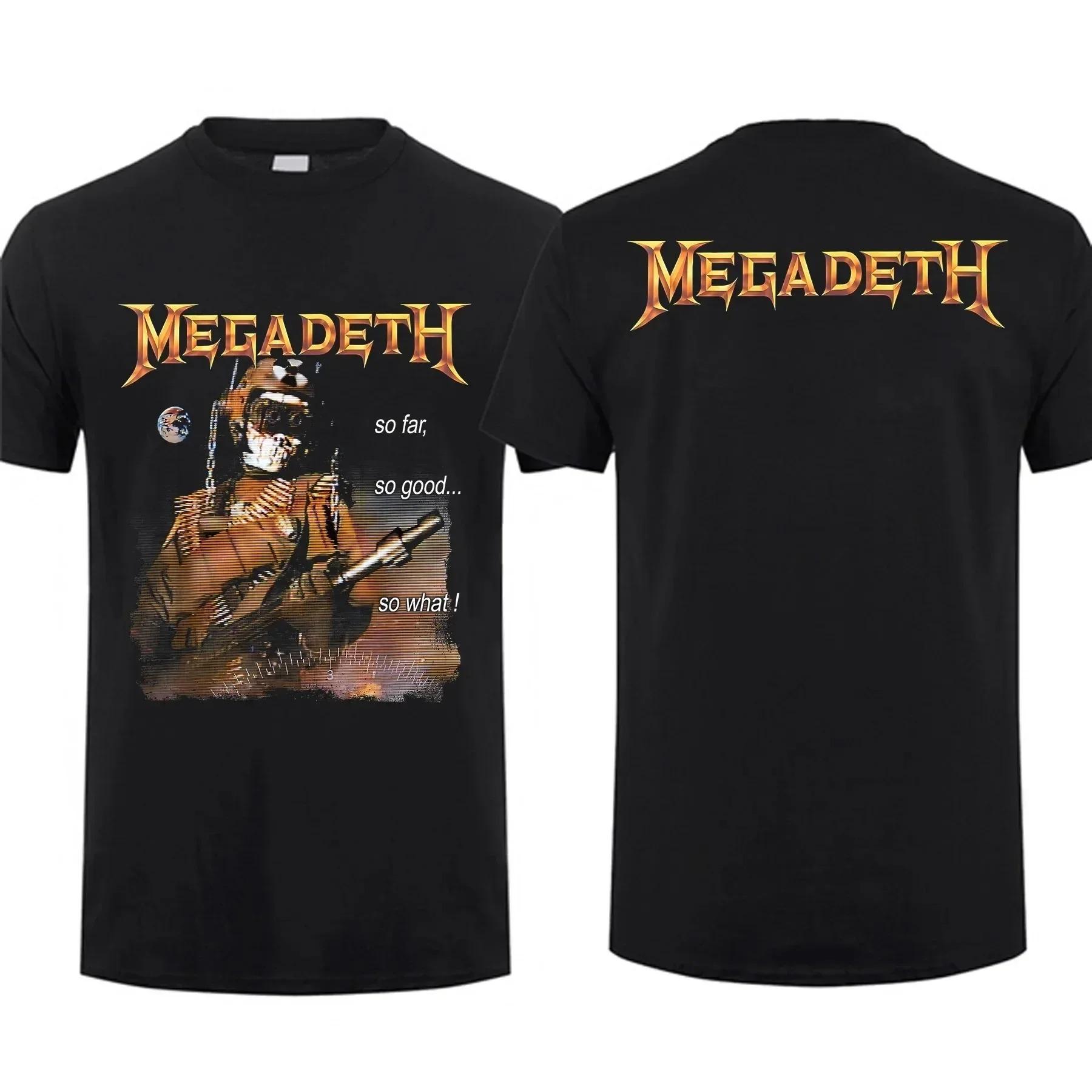 

Модные футболки 2024 Мужская футболка Оверсайз Дышащая Ну и что Винтажная футболка с треклистом Черная от Megadeths Графическая уличная одежда S-4XL XXXXXL чёрный