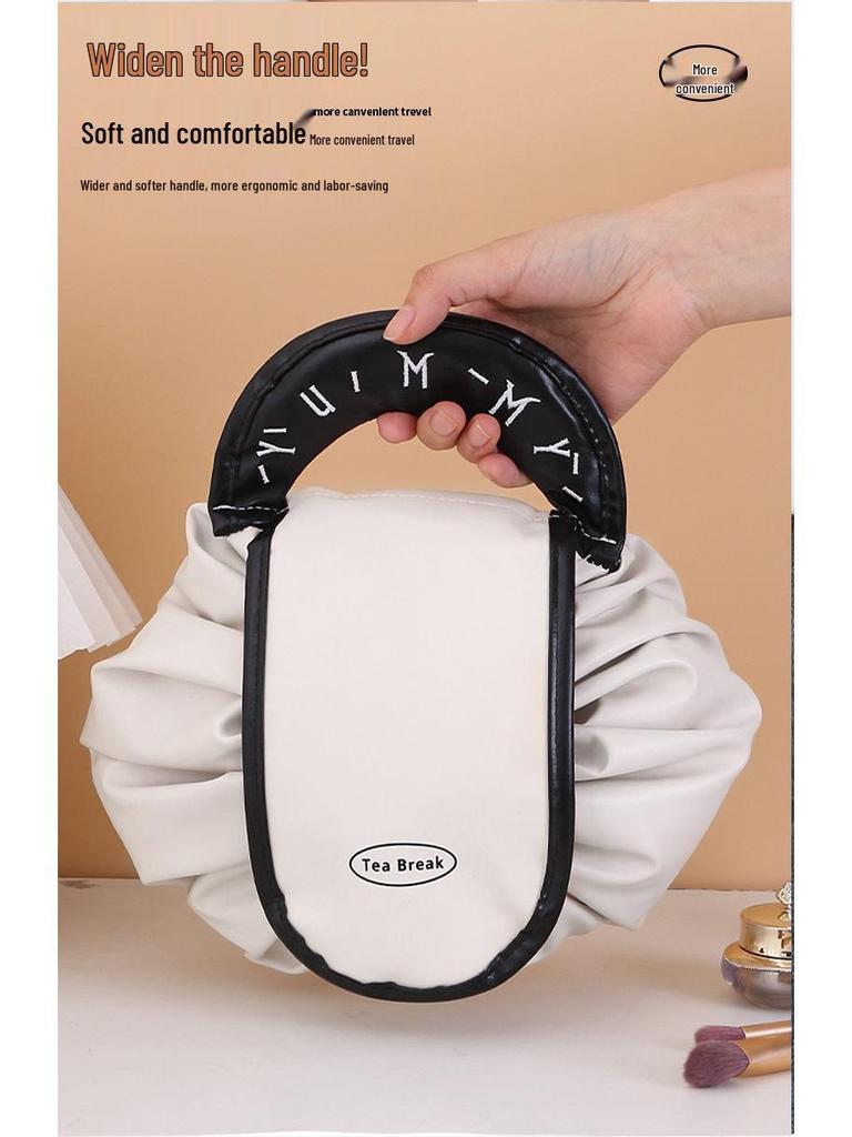 Lazy Person's Large Capacity Travel Makeup Bag - Portable Drawstring Organizer for Cosmetics & Toiletries