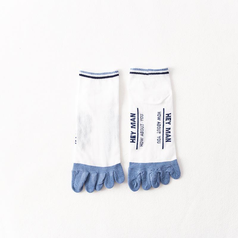 Five-finger Socks, Men's Cotton Socks, Mid-calf Socks, Breathable and Sweat-absorbing Toe Socks, Summer Thin Anti-athlete's Foot Short Socks
