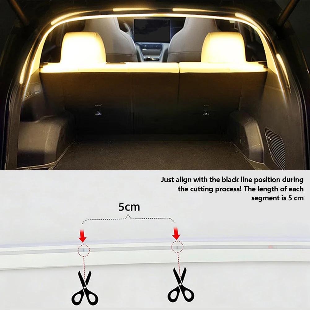 Car Trunk Led Light Strip Waterproof Flexible Ambient Light Strip Automatic on/Off Hidden Installation Universal for Suv/Mpv
