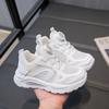 Youth Style Shoes Kids White Casual Sneakers School Boys Girls Breathable PU Mesh Low Top Slip-On Shoes