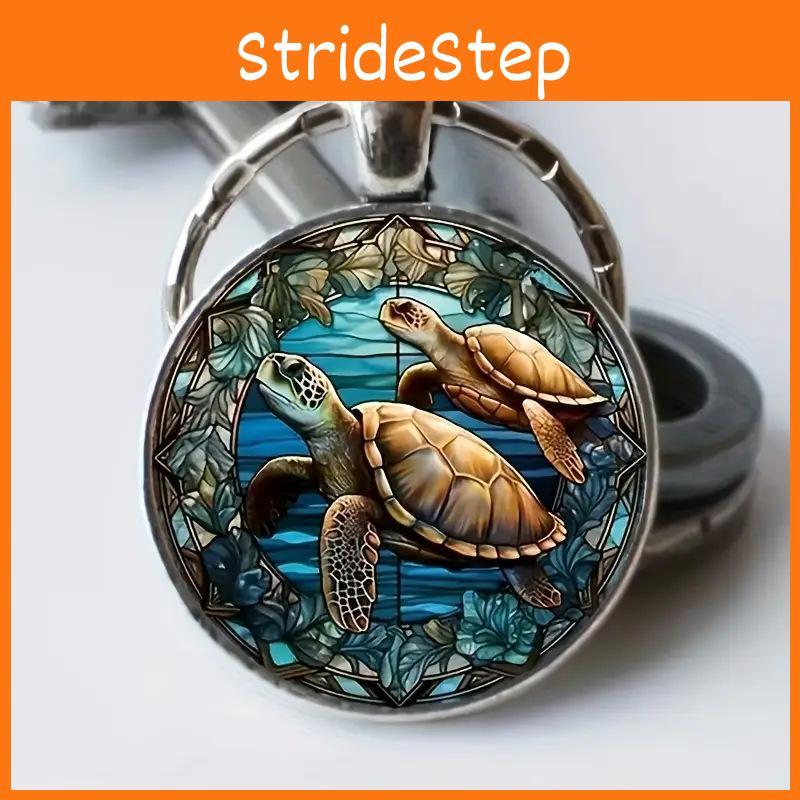 Stylish Alloy Keychain Featuring Unique Turtle Pattern For Friends And Colleagues