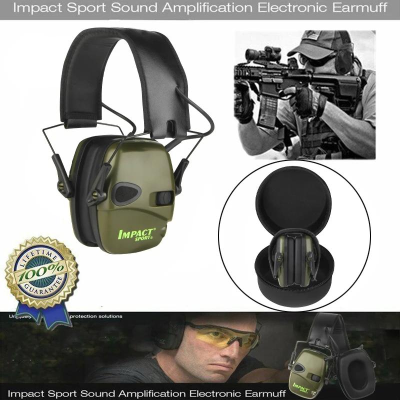 Paraorecchie Elettronico Tattico Originale per Tiro all'Aperto Cuffie Anti-rumore per Sport all'Aperto Amplificazione Suono d'Impatto Udito
