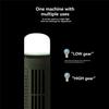 M04K LED Turmventilator 2 Geschwindigkeiten Stand-Turmventilator Tragbarer Elektrischer Bodenventilator für Wohnzimmer Schlafzimmer Schwarz