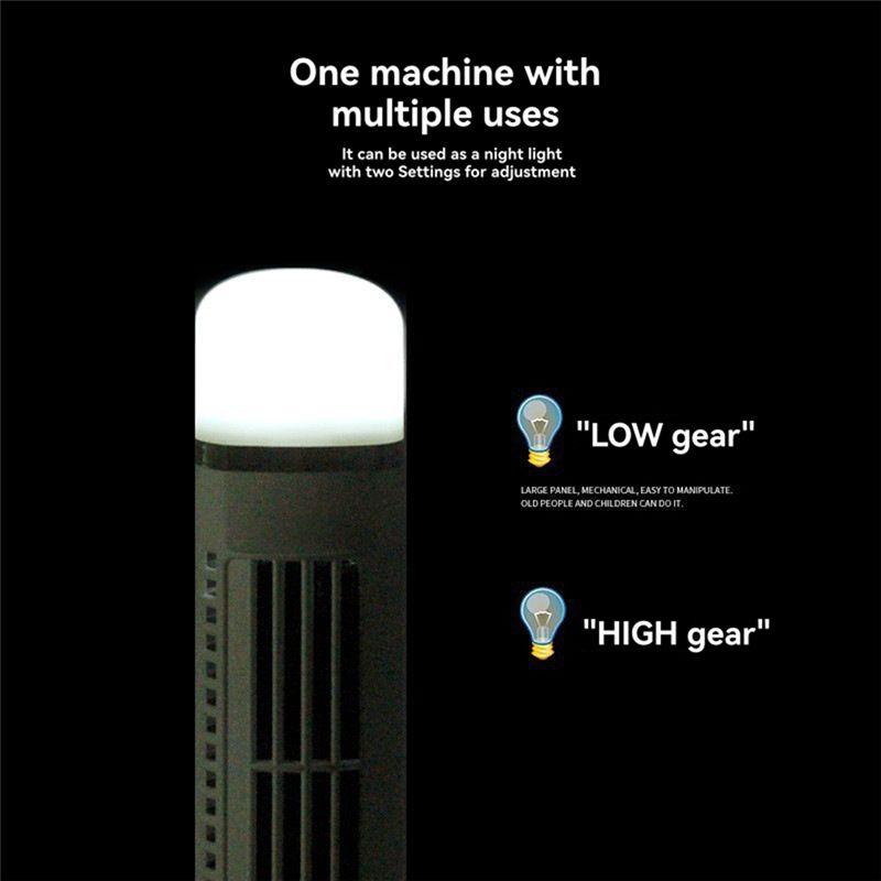 M04K LED Turmventilator 2 Geschwindigkeiten Stand-Turmventilator Tragbarer Elektrischer Bodenventilator für Wohnzimmer Schlafzimmer Schwarz
