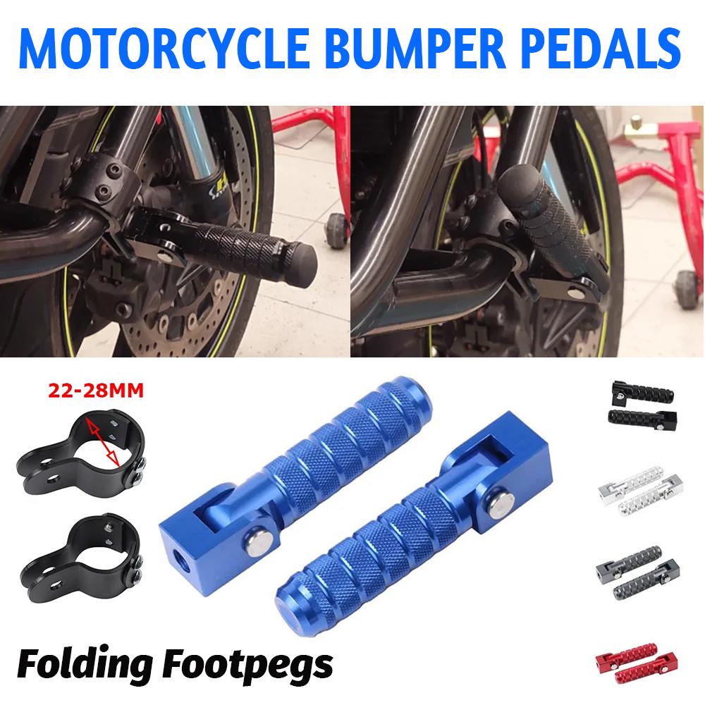 Motorcycle Accessories Foot Pegs Rest Crash Bar Highway Footpegs Footrests Clamp for Harley Yamaha Kawasaki Honda Suzuki Custom