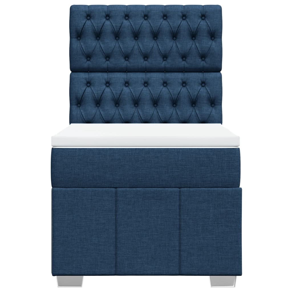 Vidaxl Continental Bed With Mattress, Blue, Fabric, 90X200 Cm