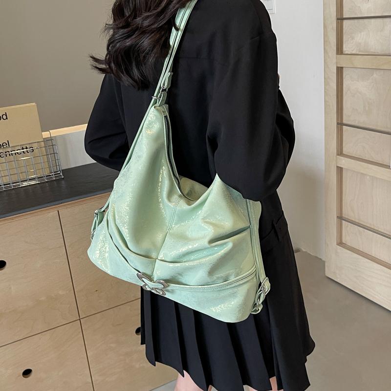 Women's shoulder bag Backpack PU material Fashion high-quality fabric soft delicate metal bow decorated book bag student white