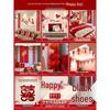 Bedside Wall Panel Double Happiness Wedding Room Decor Set