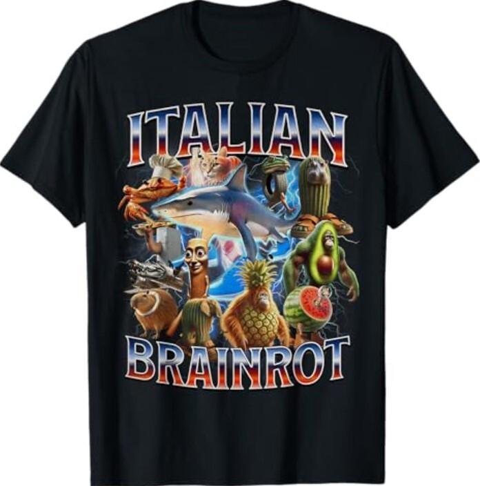 Итальянская футболка Brainrot XXL