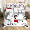 Japanese Samurai Duvet Cover Pillowcase 3D Pattern Sakura Mount Fuji Bedding Set Adult Bedroom Decoration Single Double Large