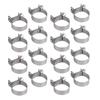 20PCS Hose Clamp Mini Stainless Steel Screw Hose Clip for Motor Vehicle Petrochemical Pharmaceutical