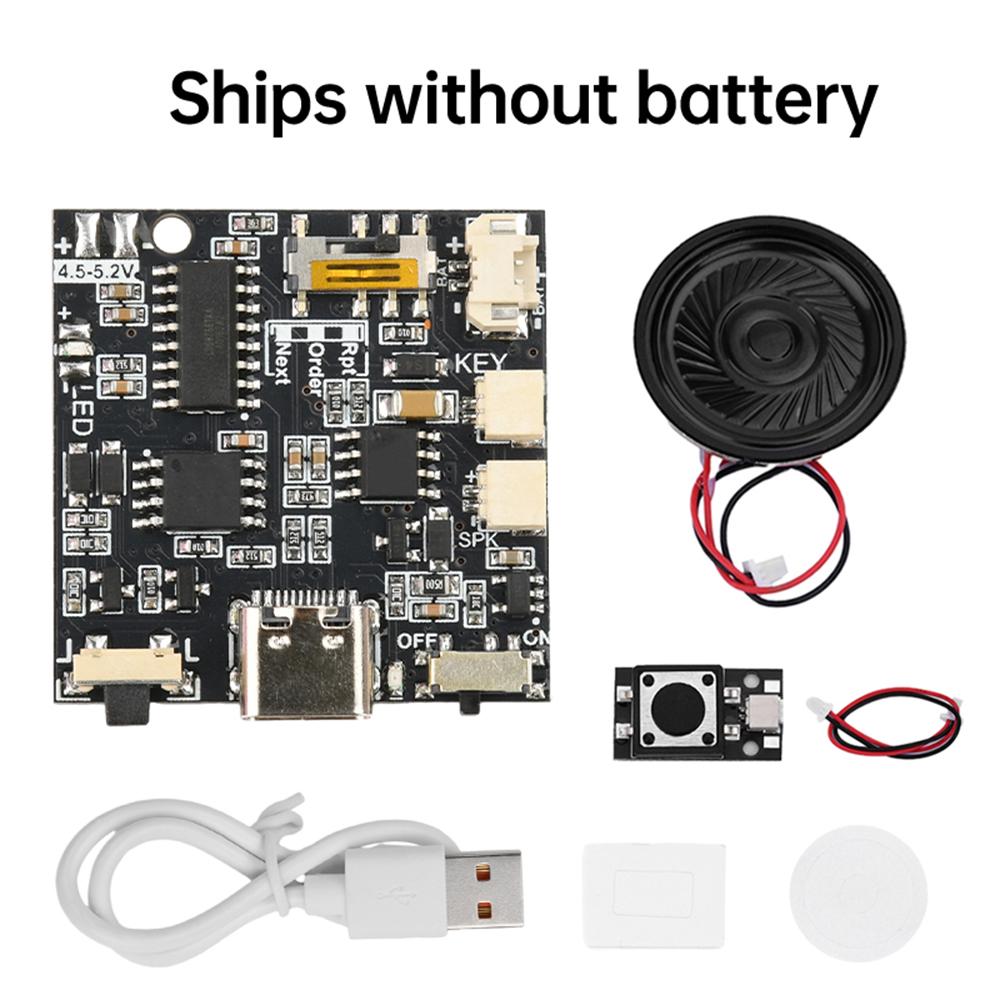 GC06 Recordable Sound Module 4M MP3 WAV Button Control Music Voice Player Programmable Board for DIY Creative Greeting Card Gift