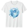 Abstract Water Sphere T-Shirt Aquatic Nature Design Gift For Him And Her