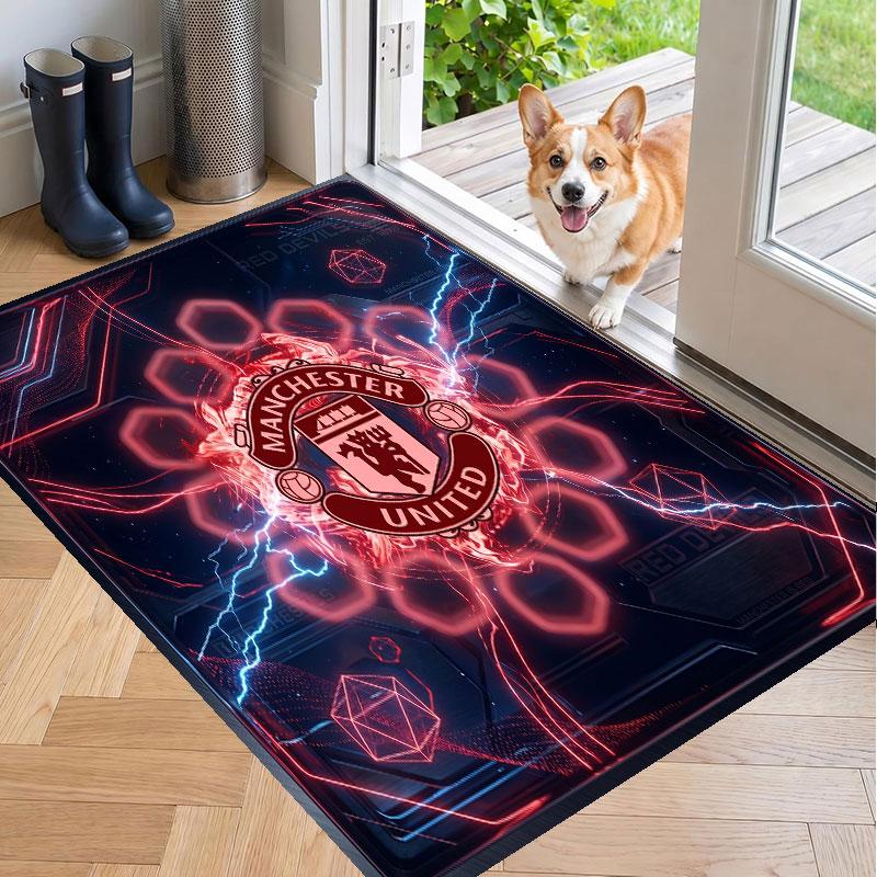 Soft Floor Carpet Manchester United Pattern Area Rug Decorative Mat For Home Room Decoration
