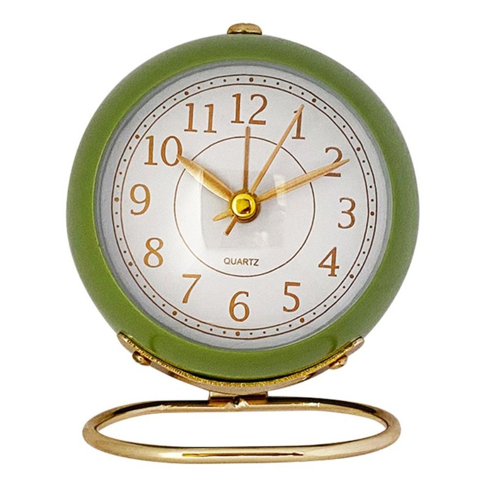Elegant Premium Alarm Clock Retro Style Bracket Bedside Clock Lamp with Light Multi-color Clock Decoration Ornaments Living Room