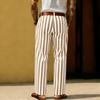 Men's Sporty Casual Striped Elastic Waist Straight Leg Pants