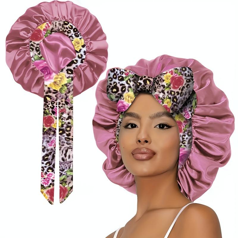 

1Pcs Satin Waterproof Sleeping Cap Breathable and Environmentally Friendly Women s Sleeping Adjusted with Elastic Shower Cap