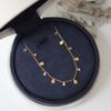 18K Gold Plated Stainless Steel Multi Pendant Necklace Dainty Rectangle Waterdrop Tassel Choker Necklace Women Fashionable