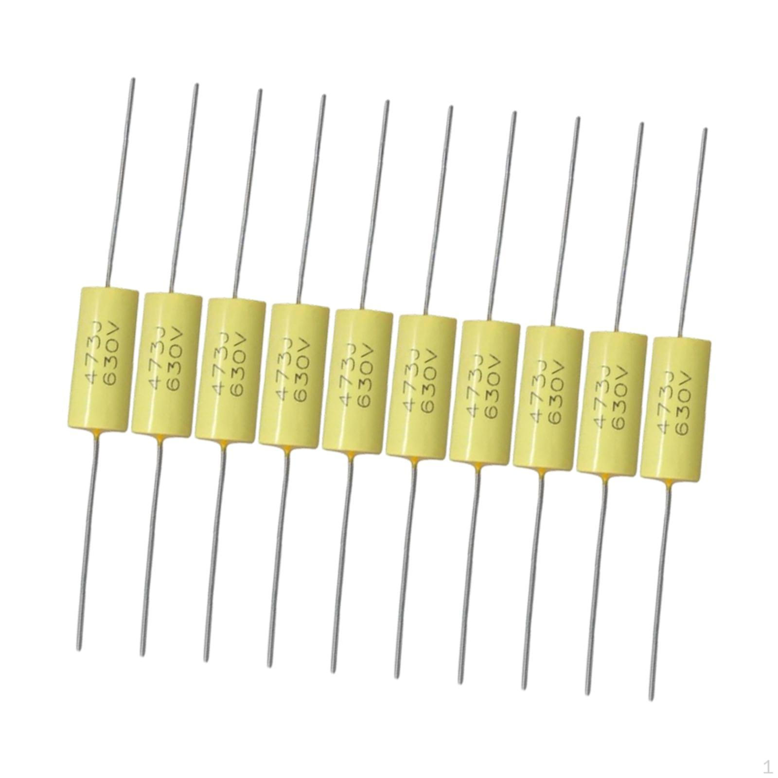 

10 Конденсаторів для Електробасу Електронні Аксесуари 473J 0.77x7.2cm