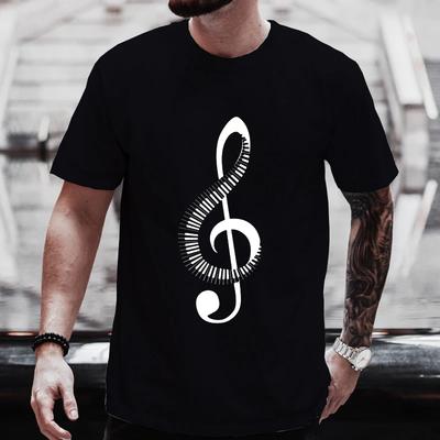 T-shirt 2024 Homme Femme Vêtements Mode T-shirt Été Manches Courtes Tee T-shirt Hauts Note de Musique de Piano T-shirt Mode Haut Décontracté