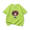 Kids Cotton T Shirt Sitting Girl With Colorful Hair Print Crew Neck Short Sleeve Tee Casual Boys Girls Summer Tops