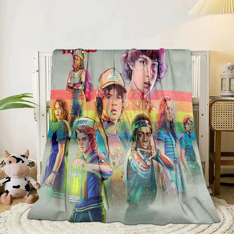 Stranger Sci-fi Adventure Blanket Flannel Blanket for Bed, Sofa, Camping, Hiking, Picnic Essentials, Gift for Family Fan Gifts
