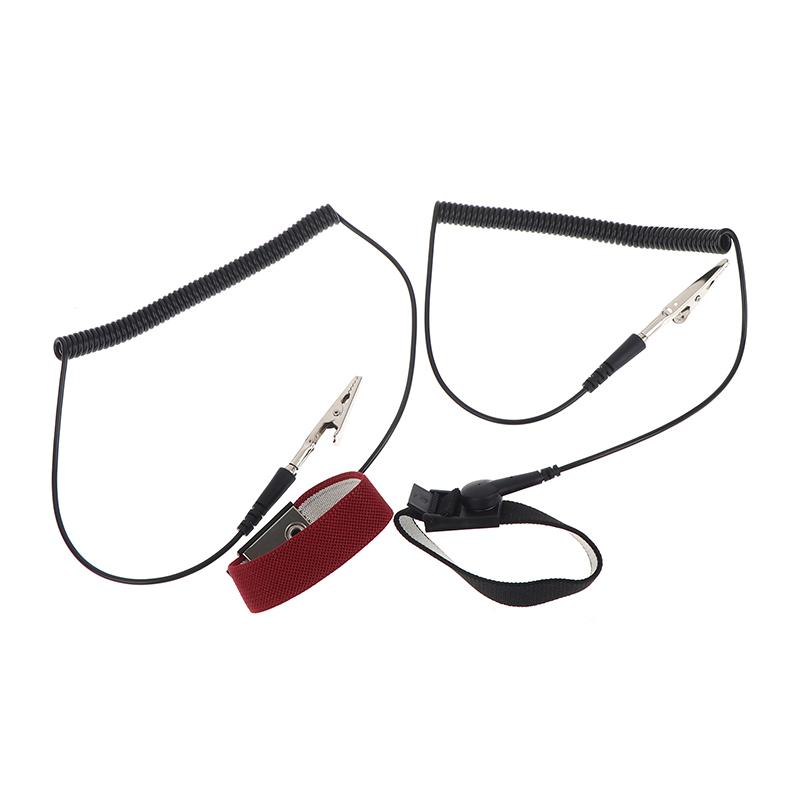 Anti Static Bracelet Electrostatic Wired Adjustable Esd Discharge Cable Wrist Band Strap Hand With Spare Wristband