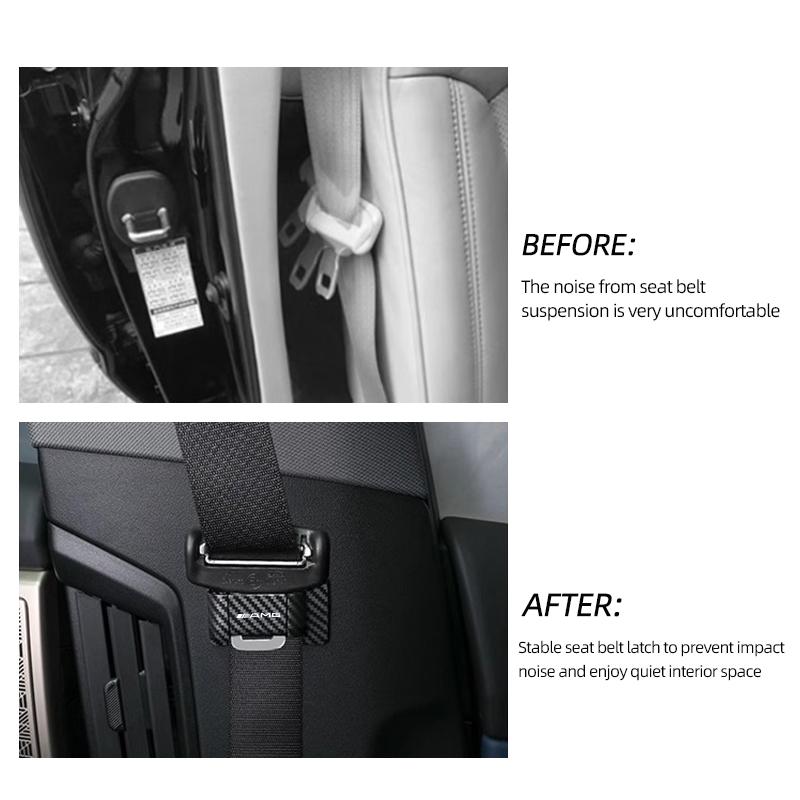Car Interior Seat Belt Holder Stabilizer Fastener Sticker For Mercedes Benz AMG GLC W213 W206 W205 W204 W212 W203 W223 W246 W222 GX2