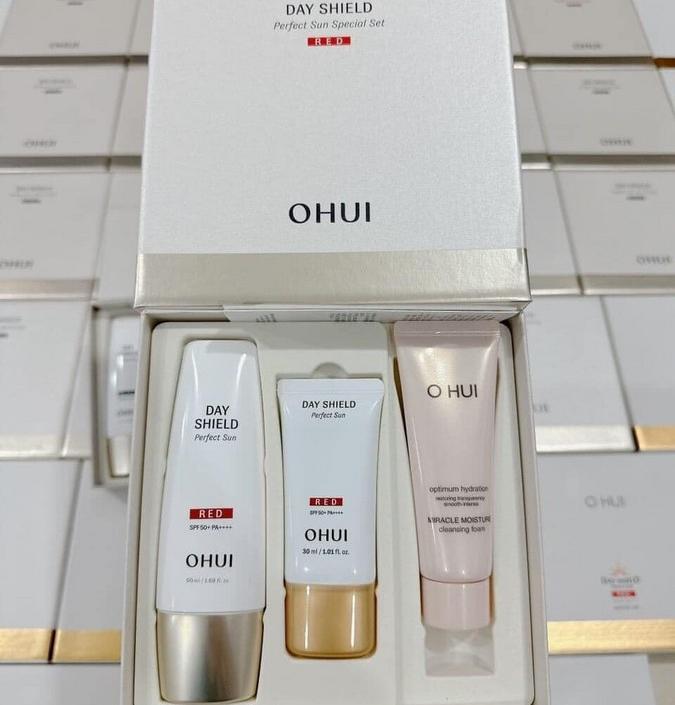 

O HUI Day Shield Perfect Sun Red SPF50+ PA++++ набор (3 шт.) / Увлажняющий, Корейская косметика, Kbeauty
