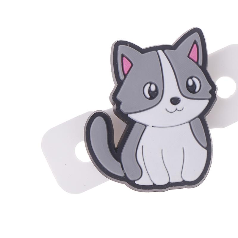 1/6Pcs Cute Cartoon Various Cat Tennis Racket Damper Silicone Shock Absorber To Reduce Tenis Racquet Vibration Dampeners