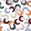 50pcs 15mm Crystal Glass Moon Charm Beads Fit for 8mm Beads for Necklace Bracelet Earring DIY Jewelry Making Supply