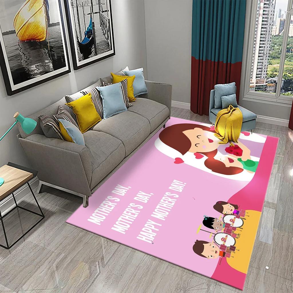 Mother's Day Carpet for Kitchen Bathroom Entrance Non-slip Carpet Living Room Bedroom Decor Rug Mother's Day Gift Festival Gifts