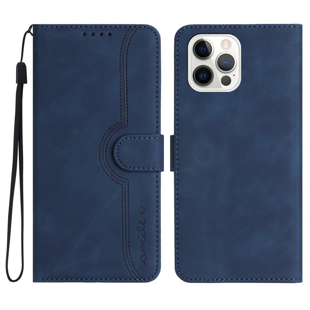 Rändelndes Lächelndes Gesicht PU Leder Brieftasche Kartentasche Handyhülle für iPhone 6,7,8 Serie,iPhone X Serie,iPhone 11,12,13,14,15 Serie,SE Serie