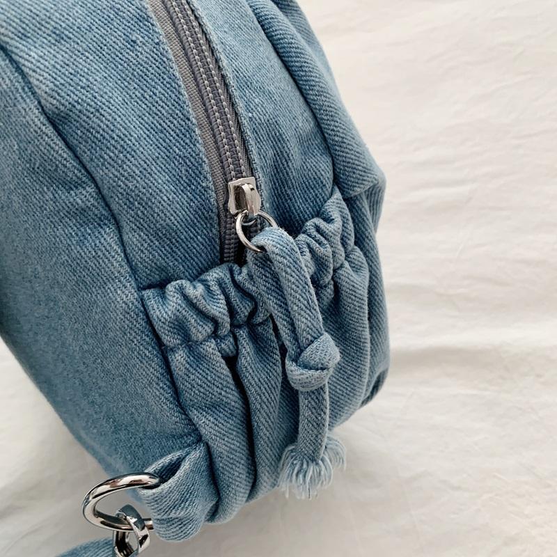 Denim Backpack Lightweight Casual Women Outdoor Sports Mini Backpack
