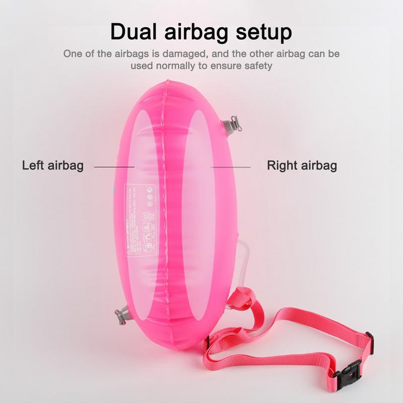 Swimming Buoy Open Water Double Airbog Safety Swim Buoy Tow Float For Open Water Swimmers & Triathletes Training Equipment