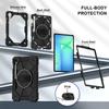 For Samsung Galaxy Tab S10 FE/S9 FE/S9 Case Silicone+PC Kickstand Tablet Cover with Handy Strap