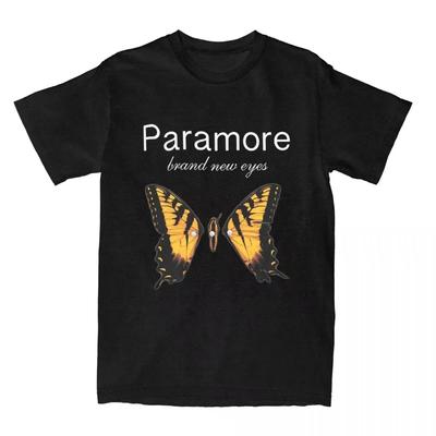 Y2K Fashion Casual T Shirts Paramore Butterfly Logo Shirt Outfits Vintage Cotton T Shirts Tee Clothing Printed Cotton Top Unisex