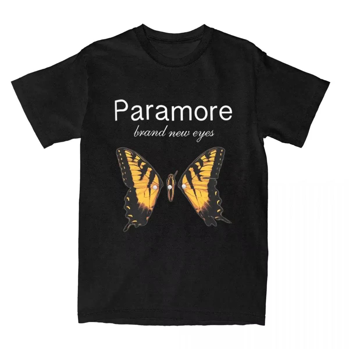 Y2K Fashion Casual T Shirts Paramore Butterfly Logo Shirt Outfits Vintage Cotton T Shirts Tee Clothing Printed Cotton Top Unisex S