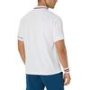 Asics Colorblock Gestreiftes Kurzarm-Poloshirt mit halber Knopfleiste Herren Tops Weiß 2041A287-100