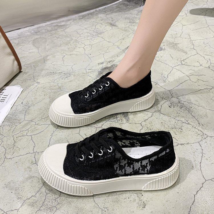 Wholesale Women's Shoes Spring and Autumn New Rubber Mesh Breathable Slip-on Sports Casual Shoes Mixed Batch